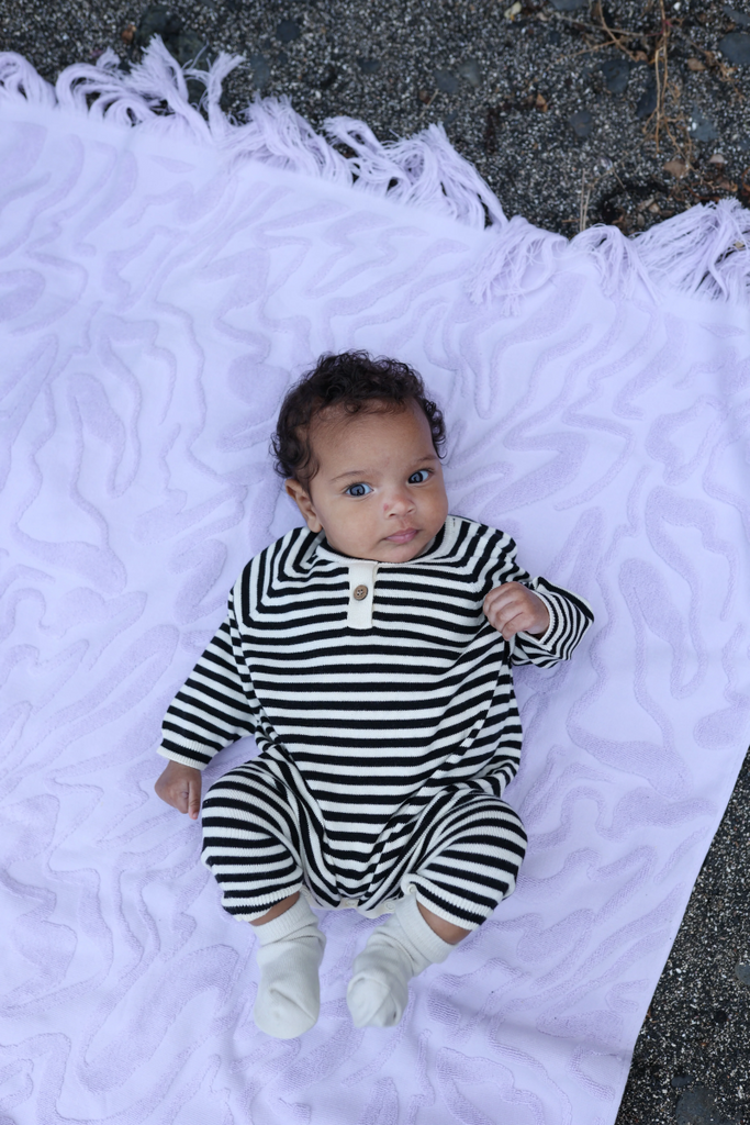 US stockist of Grown's organic star suit in Stripe