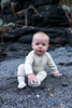 US stockist of Grown's organic ribbed essential leggings in Pebble