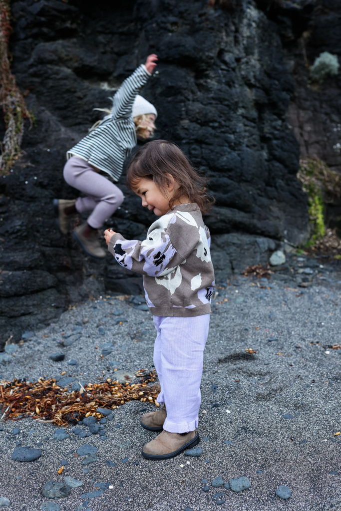 US stockist of Grown's organic Lilac frill pants