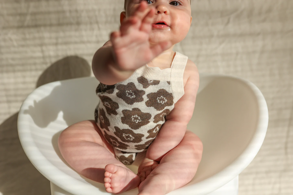 US stockist of Grown Clothing's Knit Single Suit in Flower Drum