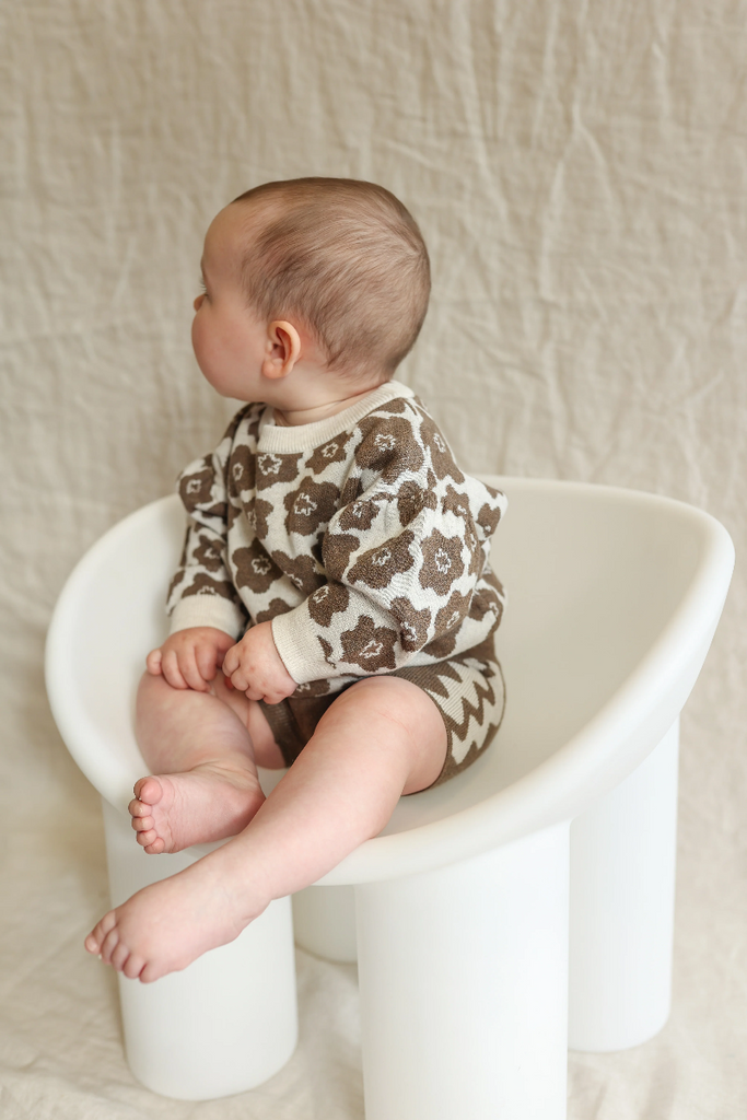 US stockist of Grown Clothing's Flower Drum Knit Sweater