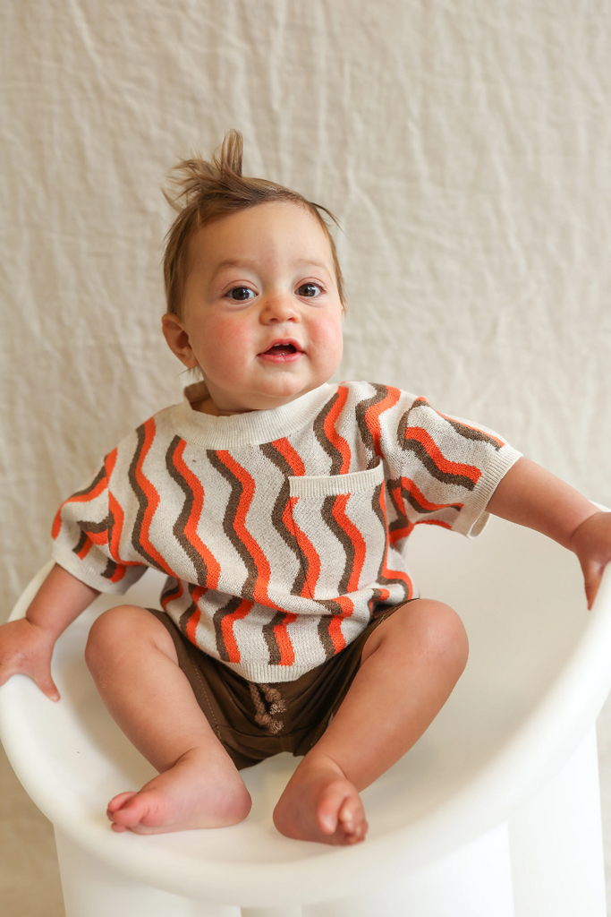 US stockist of Grown Clothing's Wave Knit Tee