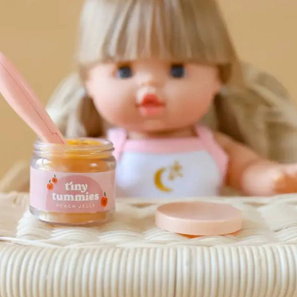 US stockist of Tiny Harlow's Peach Jelly Jar and Magic Spoon Set