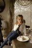 US stockist of Silly Silas' Denim Cotton Footed tights.