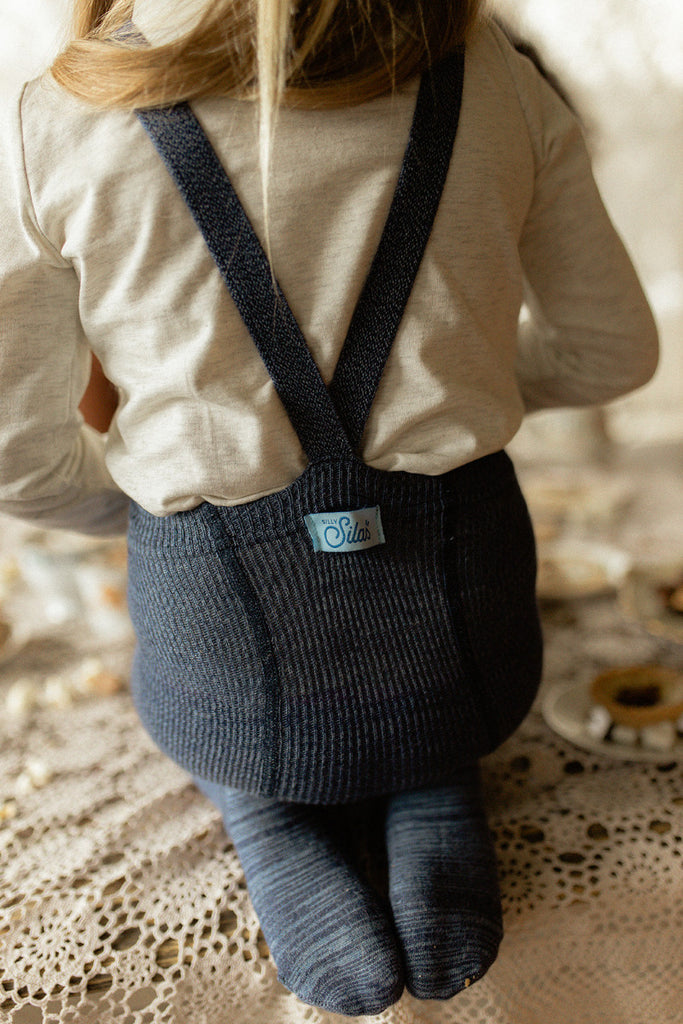 US stockist of Silly Silas' Denim Cotton Footed tights.