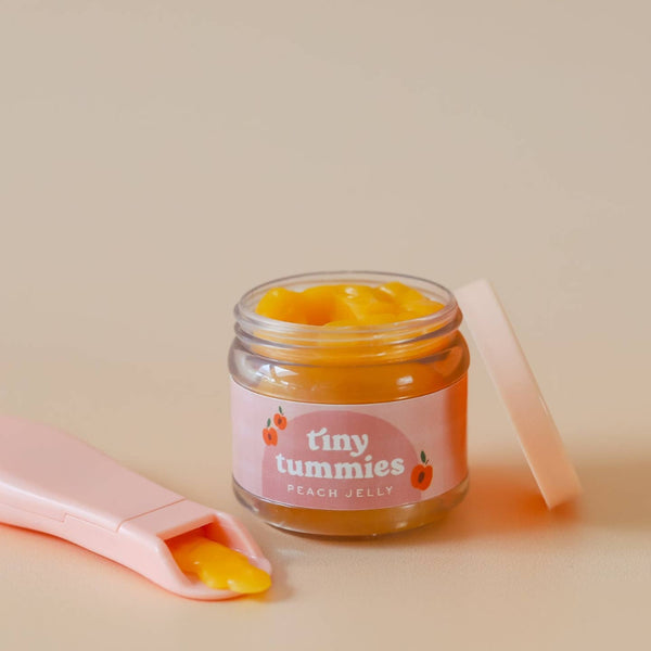 US stockist of Tiny Harlow's Peach Jelly Jar and Magic Spoon Set