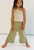US stockist of Illoura the Label's Filet Crochet Pants in Moss