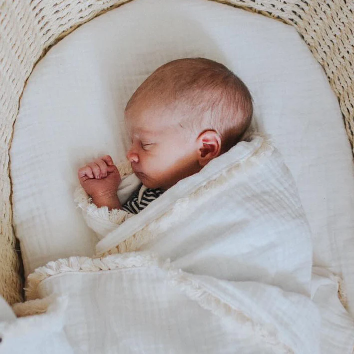 US stockist of Buck & Baa's Heirloom Muslin Baby Blanket