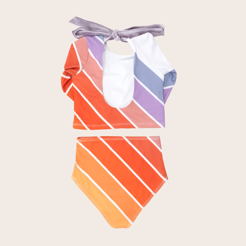 US stockist of Saint Ida's Naples Rainbow Long Sleeve Two Piece Swimsuit