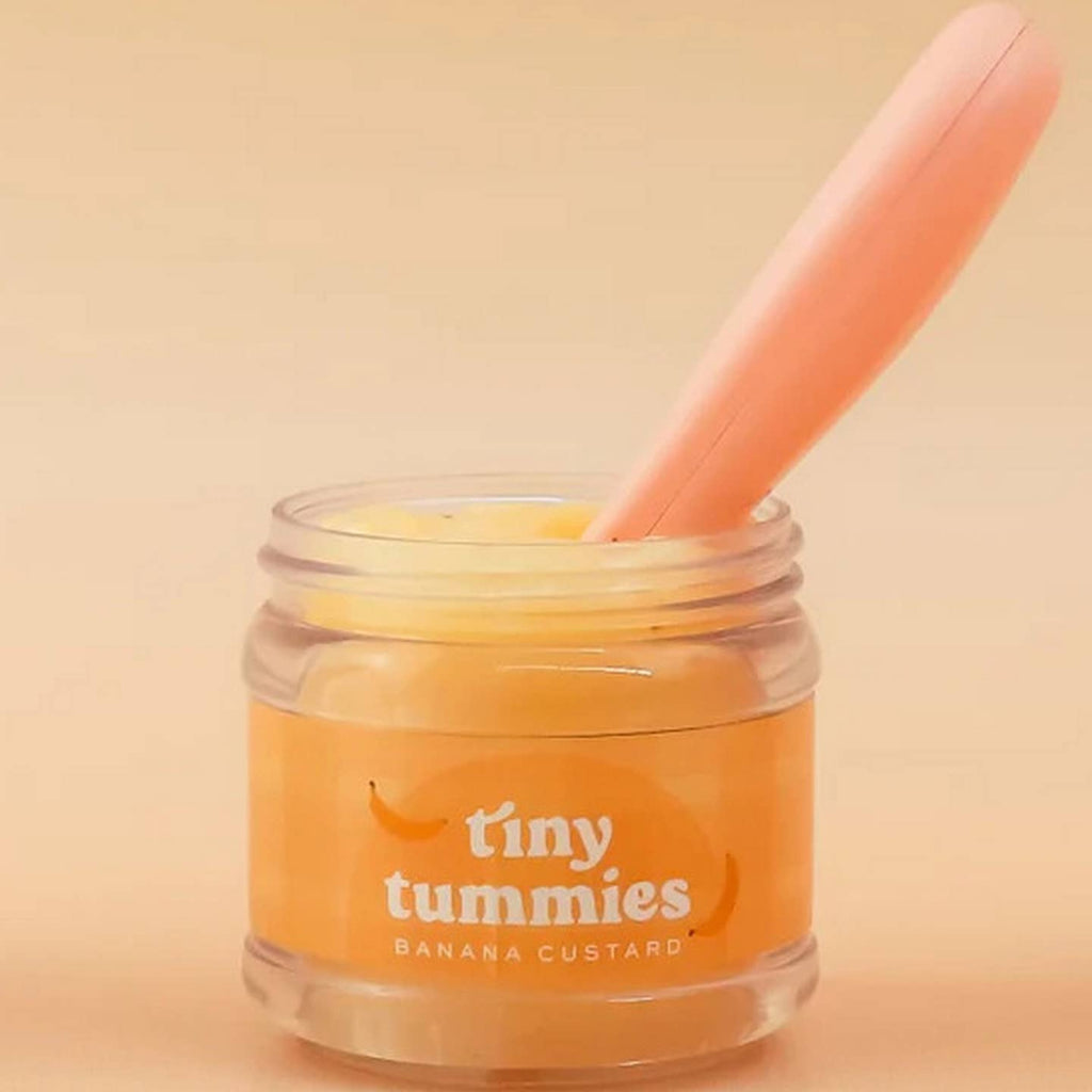 US stockist of Tiny Harlow's Banana Custard Jar and Magic Spoon Set