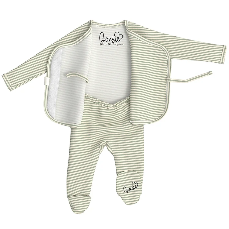 US stockist of Bonsie's Mint Twist Footed Romper