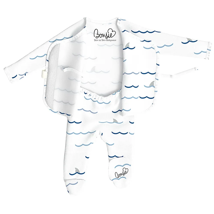 US stockist of Bonsie's Sharkie Footed Romper