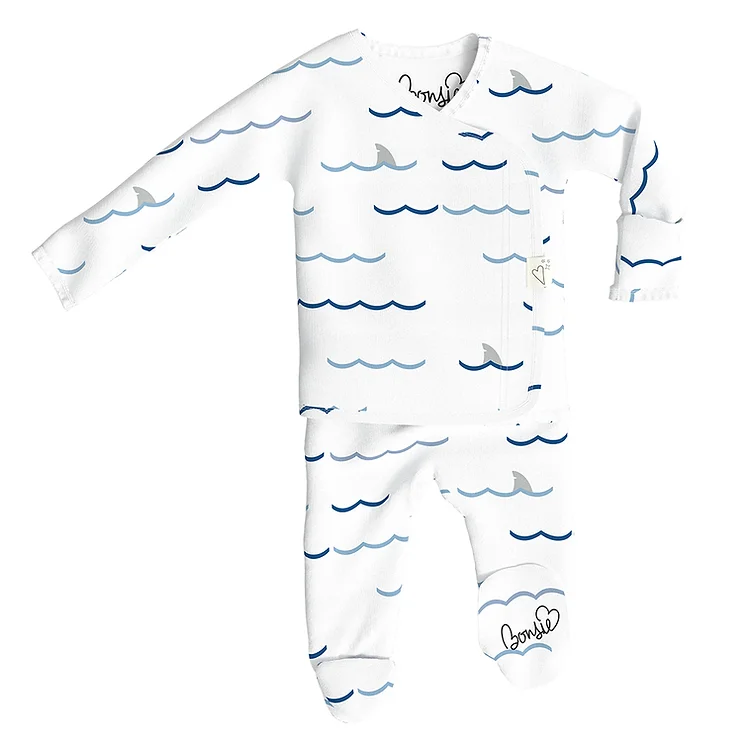 US stockist of Bonsie's Sharkie Footed Romper