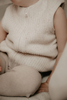 US stockist of Five O'Six's Knit Sherpa Vest - Oatmeal Speckle