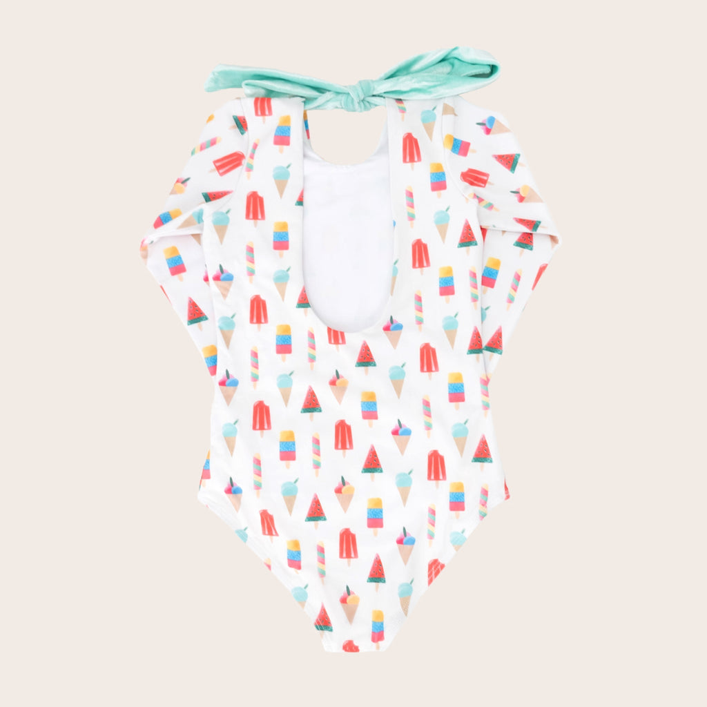 US stockist of Saint Ida's Coney Island Popsicle Long Sleeve One Piece Swimsuit