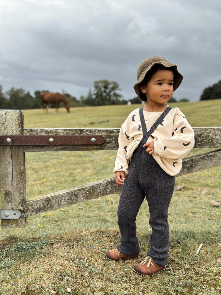 US stockist of Silly Silas' Dark Grey Blend Roomy Footless cotton tights