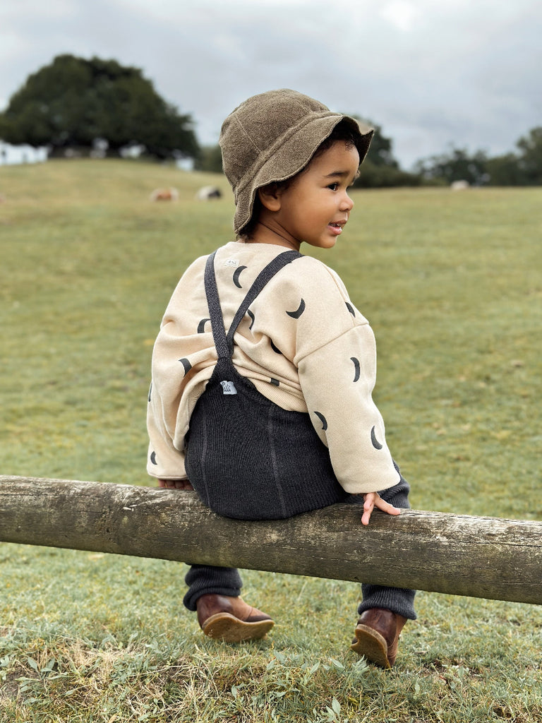 US stockist of Silly Silas' Dark Grey Blend Roomy Footless cotton tights