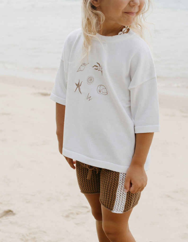 US stockist of Belle & Sun's Cacao Salt Crochet Shorts