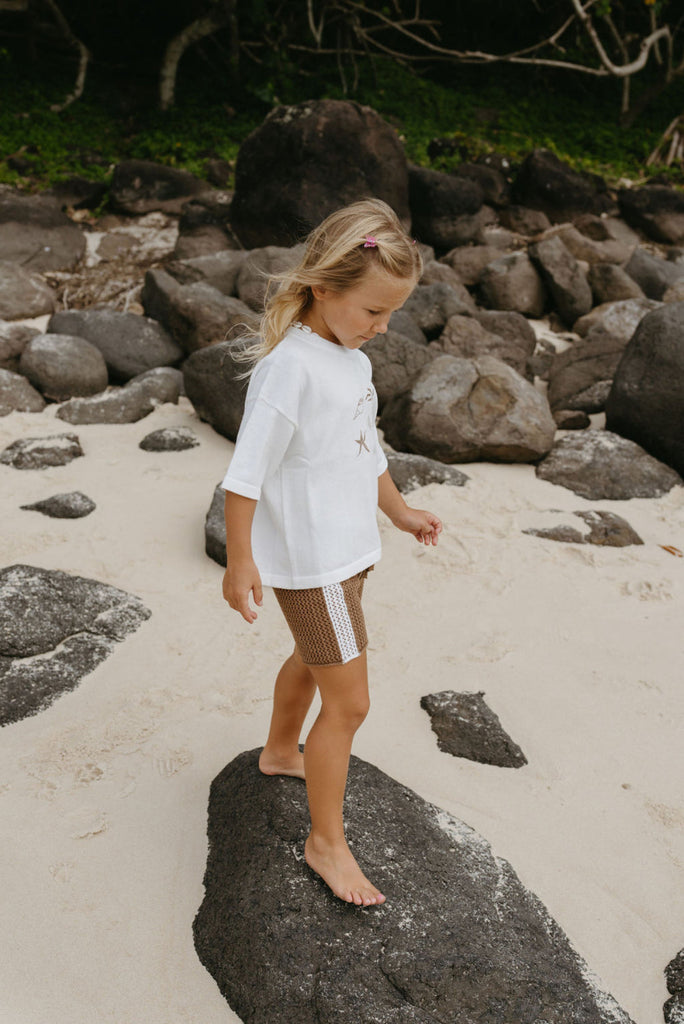 US stockist of Belle & Sun's Cacao Salt Crochet Shorts