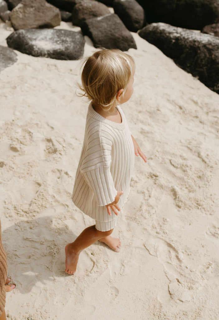 US stockist of Belle & Sun's Sand Ribbed Knit Shorts