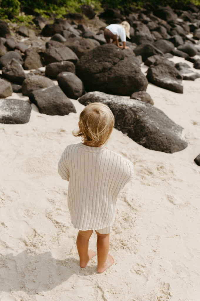 US stockist of Belle & Sun's Sand Ribbed Knit T-Shirt