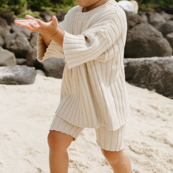 US stockist of Belle & Sun's Sand Ribbed Knit T-Shirt