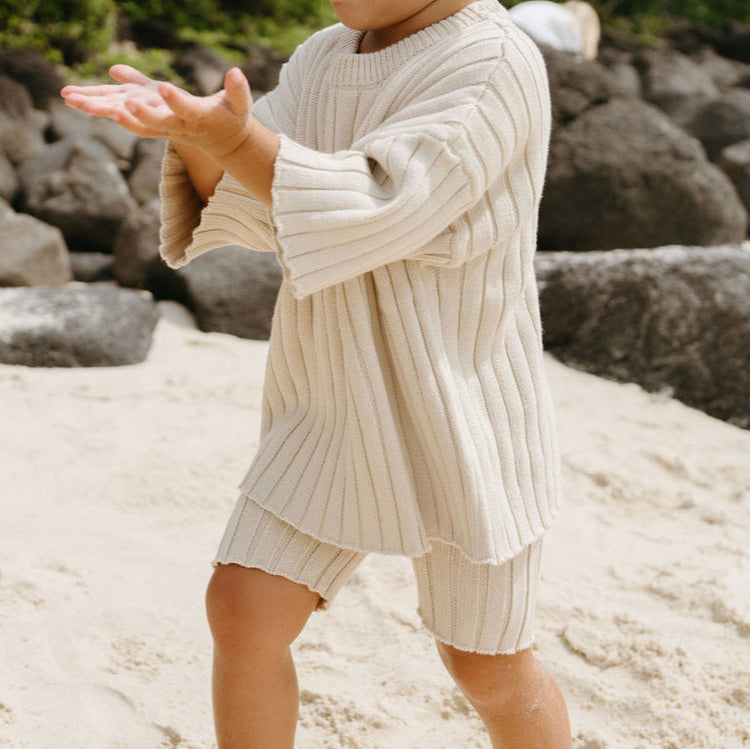 US stockist of Belle & Sun's Sand Ribbed Knit T-Shirt
