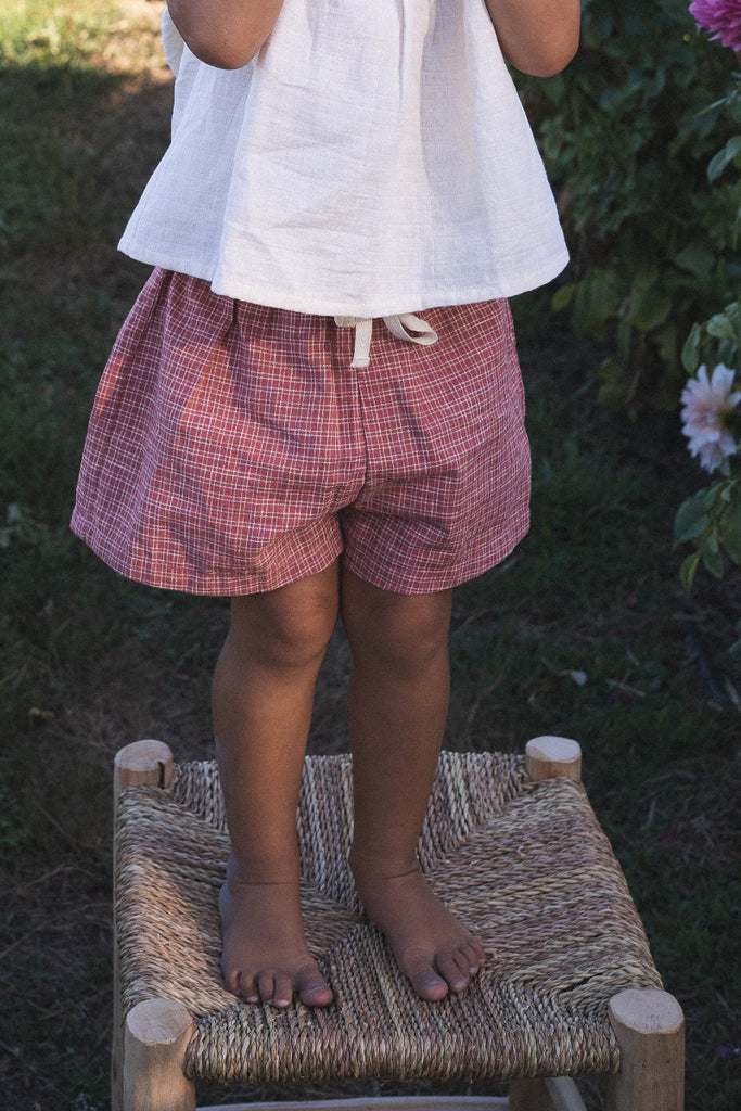 US stockist of Illoura the Label's Red Plaid Thea Shorts