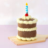 US stockist of Tara Treasures felt chocolate shortcake cake with candle