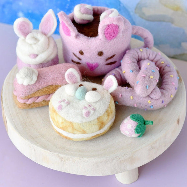 US stockist of Tara Treasures' Felt Easter Grazing Box Play Set in Pink