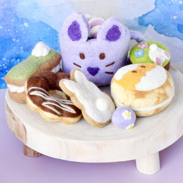 US stockist of Tara Treasures' Felt Easter Grazing Box Play Set in Lilac