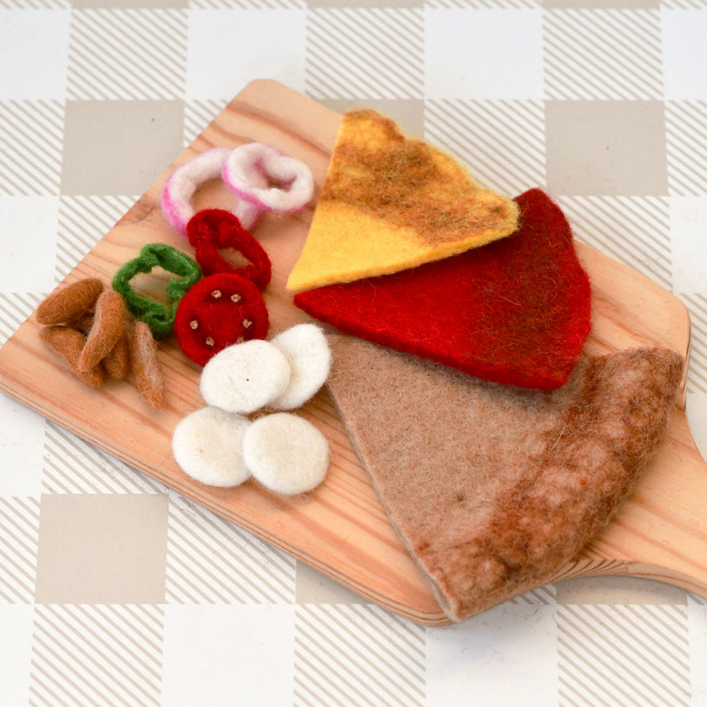 US stockist of Tara Treasures BBQ Chicken Felt Pizza slice