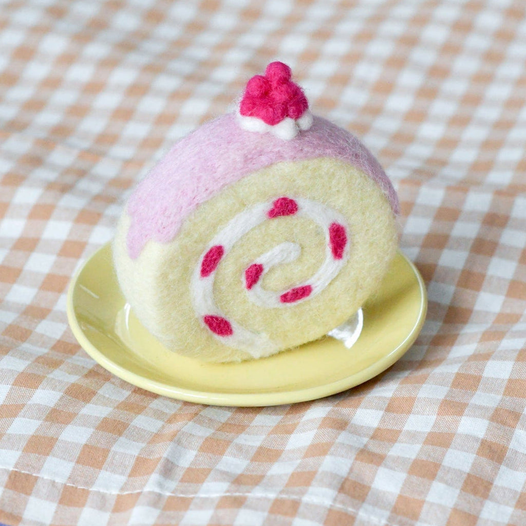 US stockist of Tara Treasures felt strawberry swiss roll