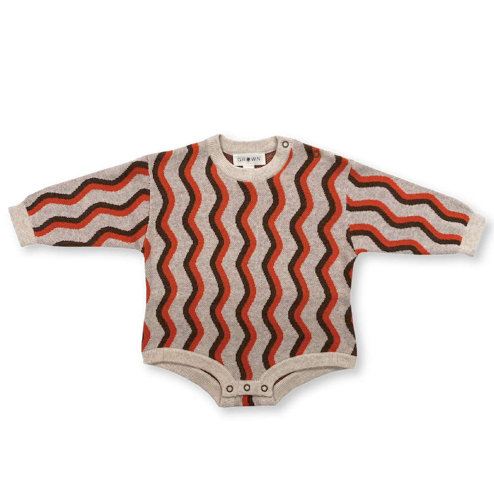 US stockist of Grown Clothing's Wave Knitted Romper