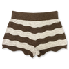 US stockist of Grown Clothing's knit shorts in Mud/Coconut