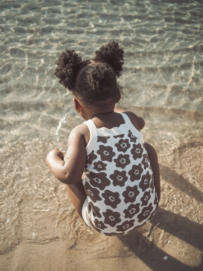 US stockist of Grown Clothing's Knit Single Suit in Flower Drum