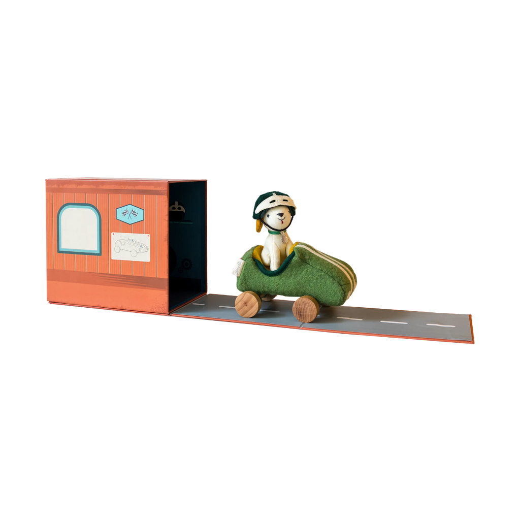 US stockist of Olli Ella's Holdie Dog-Go - Racer Boy Green