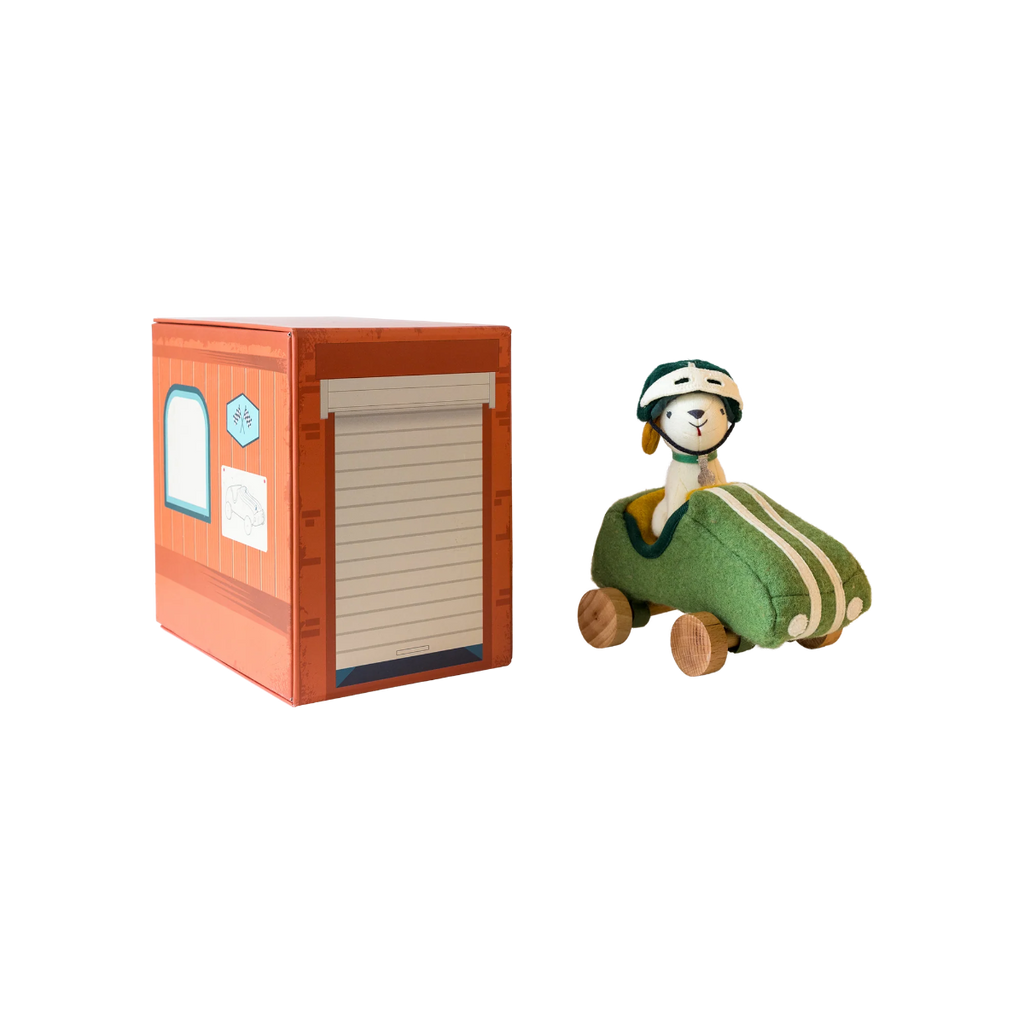 US stockist of Olli Ella's Holdie Dog-Go - Racer Boy Green
