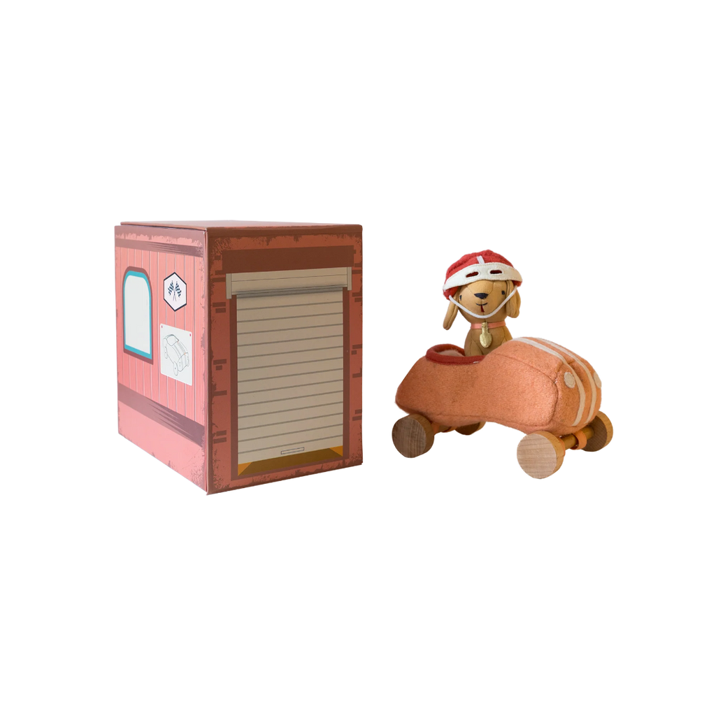 US stockist of Olli Ella's Holdie Dog-Go Racer Girl Pink