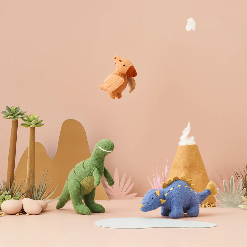 US stockist of Olli Ella's Holdie Set of Prehistoric Animals.