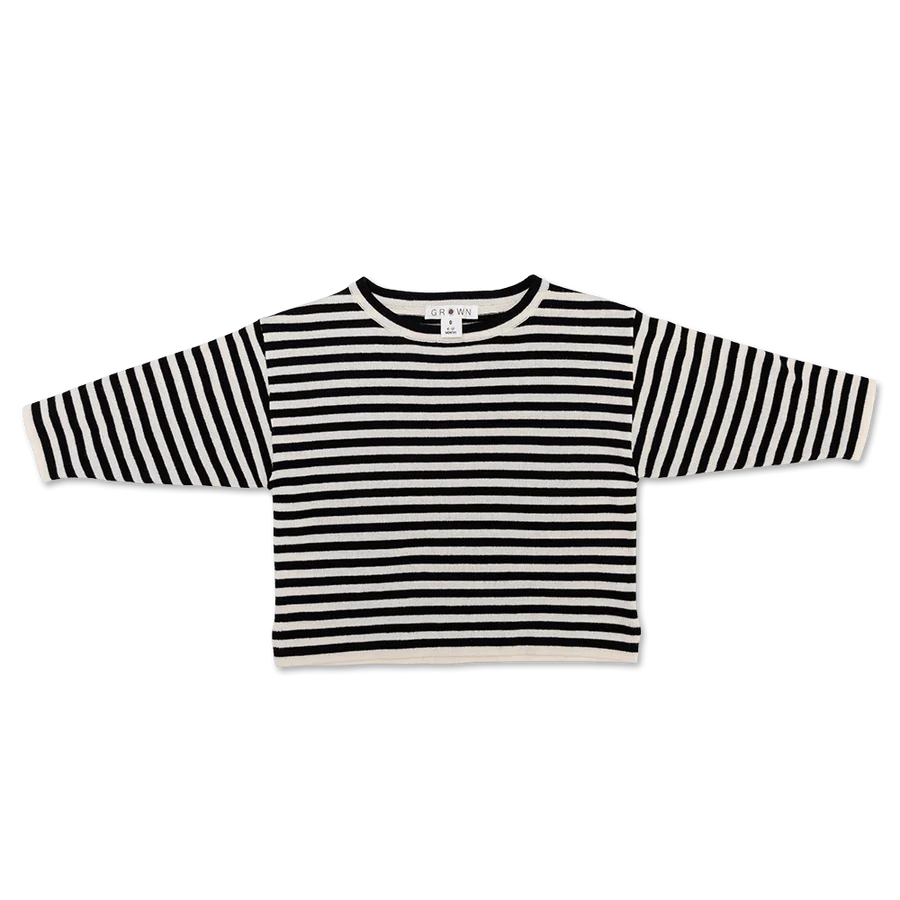 US stockist of Grown's long sleeve organic stripe top