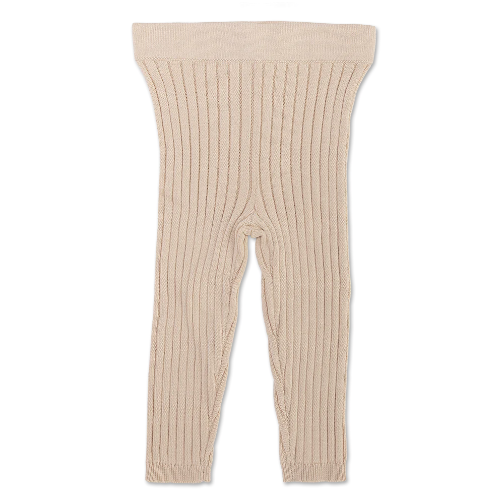 US stockist of Grown's organic ribbed essential leggings in Pebble