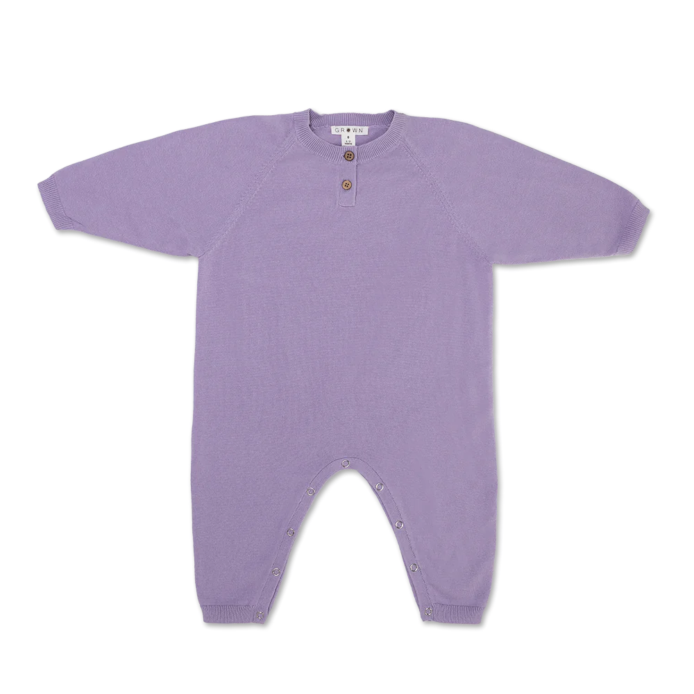 US stockist of Grown's organic Star suit in Lilac
