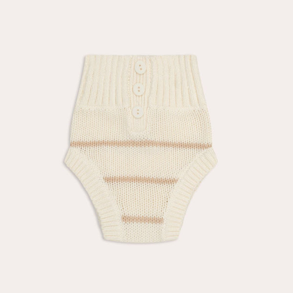 US stockist of Illoura the Label's Dusky Knit Bloomers - Sand Stripe