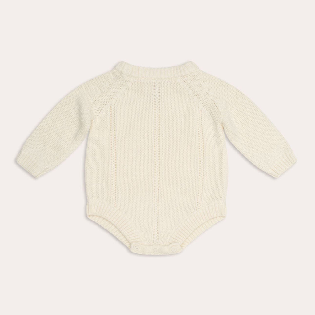 US stockist of Illoura the Label's gender neutral Tallow Romper in Vanilla.