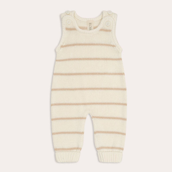 US stockist of Illoura the Label's gender neutral Tully Singlet Romper in Sand Stripe