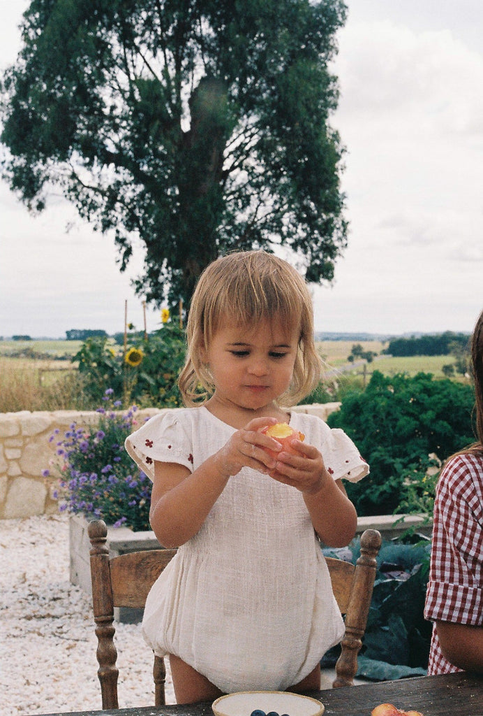 US stockist of Illoura the Label's Blossom Romper in Natural