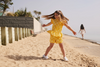 US stockist of Radicool Kids Sunshine Tie Dye Frill T-Shirt