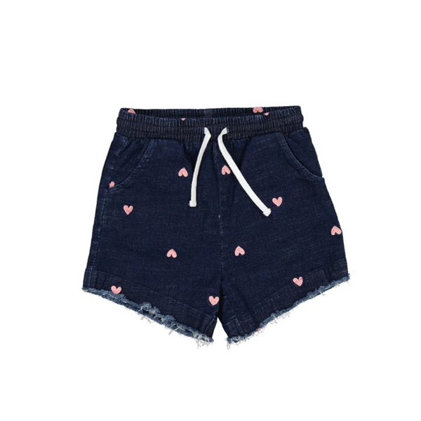 US stockist of Radicool Kids Hearts Denim Shorts