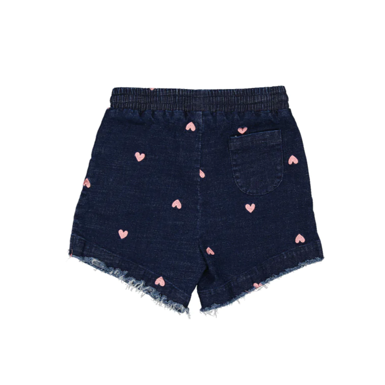 US stockist of Radicool Kids Hearts Denim Shorts